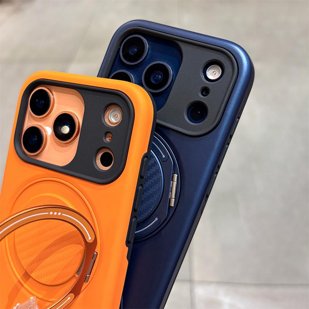 360° Magnetic Bracket TPU Case For iPhone 17 Air 12 13 14 15 16 17 Pro Max Plus For Magsafe Shockproof Stand Holder Cover Funda