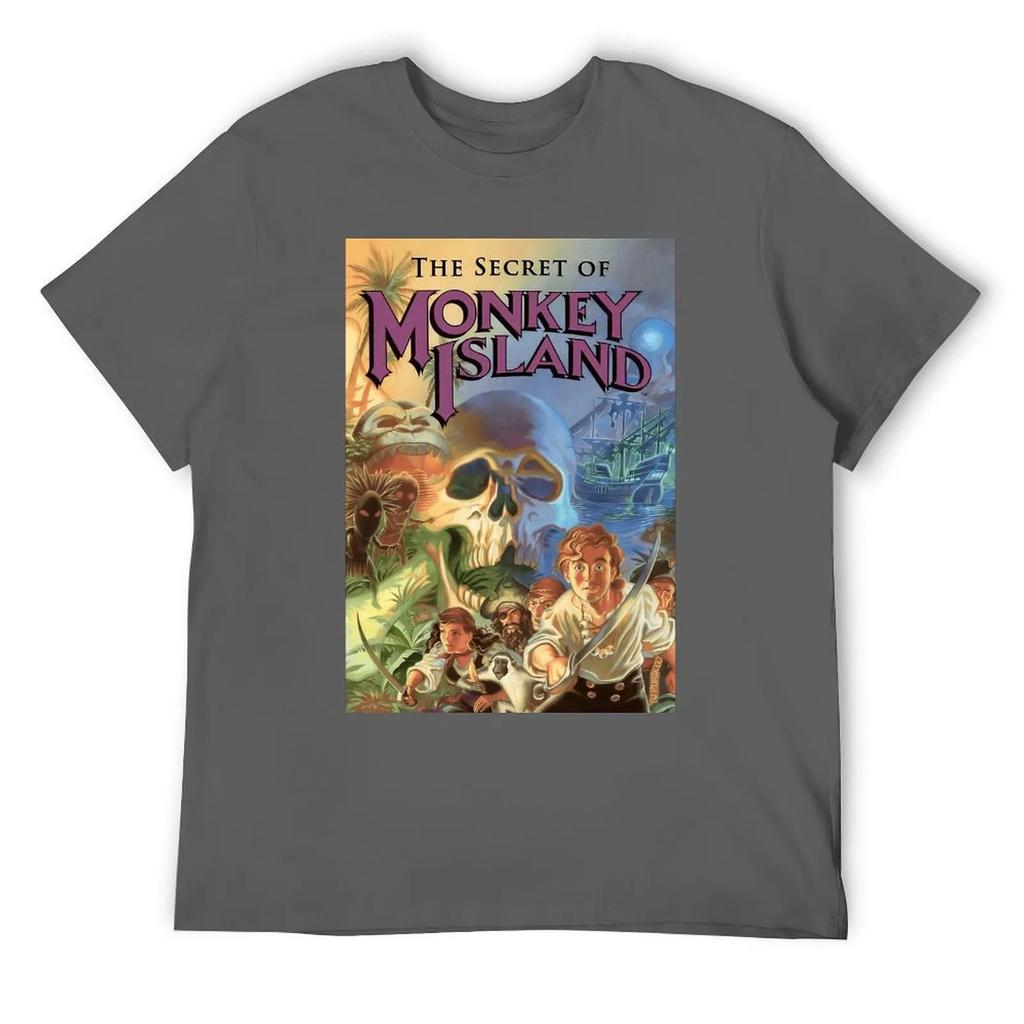 TRIČKO THE SECRET OF MONKEY ISLAND Klasické tričko Okrúhly výstrih Šport Humor Grafika Voľný čas Veľkosť USA