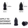40 Stück Reifenreparatur-Gummischraube, Schwarze Reifenreparatur-Gummischrauben, Schnelles Werkzeug Selbstbedienungs-Reifenreparaturnagel (20S+20L)