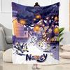 Bluey Friends Adventure Customize Your Name Blanket Cozy Customizable Blanket Comfortable for Sofa Living Room Livingroom Bedding for All Occasions