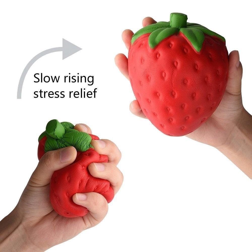 Strawberry Banana Peach Squishy Squeeze Toy Jumbo Squishy Slow Rising Toy Adults Kids