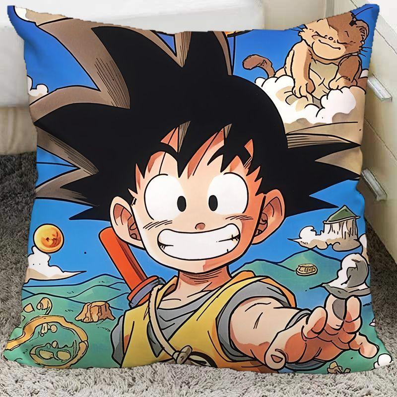 

DBZ Themed Cartoon Character Print Pillowcase - Ultimate Anime Decor for Fans Anime peripheral decoration gifts 16x16Inch