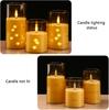 Flameless LED Candles with Embedded Star String Battery Operated Flickering Pillar Candle Light with Remote and Timer Home Decor