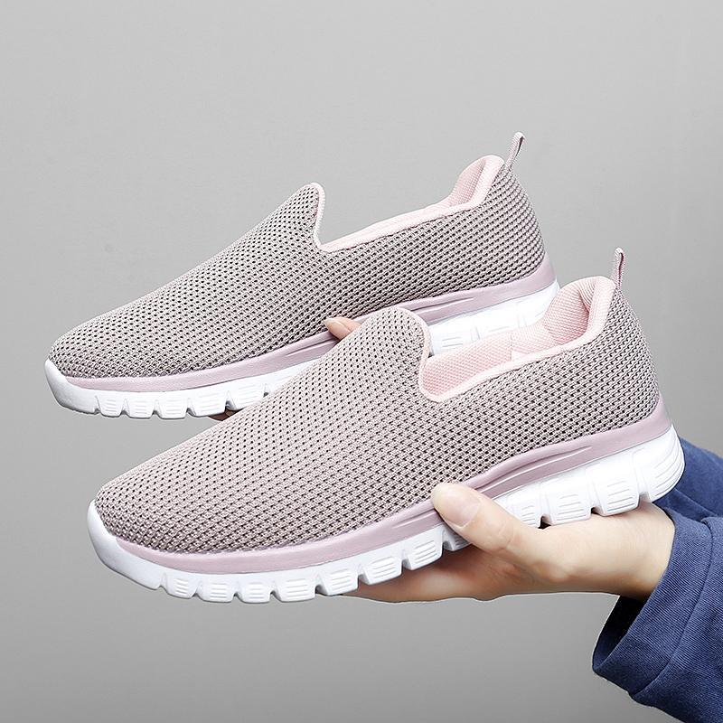 Plateau Sports Damen Schuhe Damen Vulkanisierte Schuhe Mode Casual Große Größe Damen Schuhe Atmungsaktives Mesh Mama Schuhe