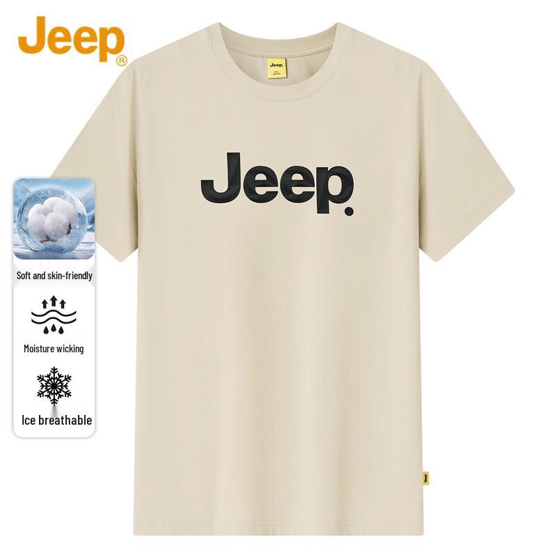 

JEEP Men s Outdoor Casual Short Sleeve T-Shirt with Logo 3XL