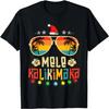 Mele Kalikimaka Christmas Hawaiian Apparel, Santa Women Men T-Shirt
