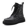 Autumn/Winter Unisex High-Top Punk Retro Flame Thick-Soled Height-Increasing Martin Boots