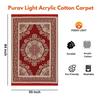 Home Decor Cotton Carpets for Living Room 5x7 Feet Multi-Use Flower Design Carpet Mats (Red Colour)