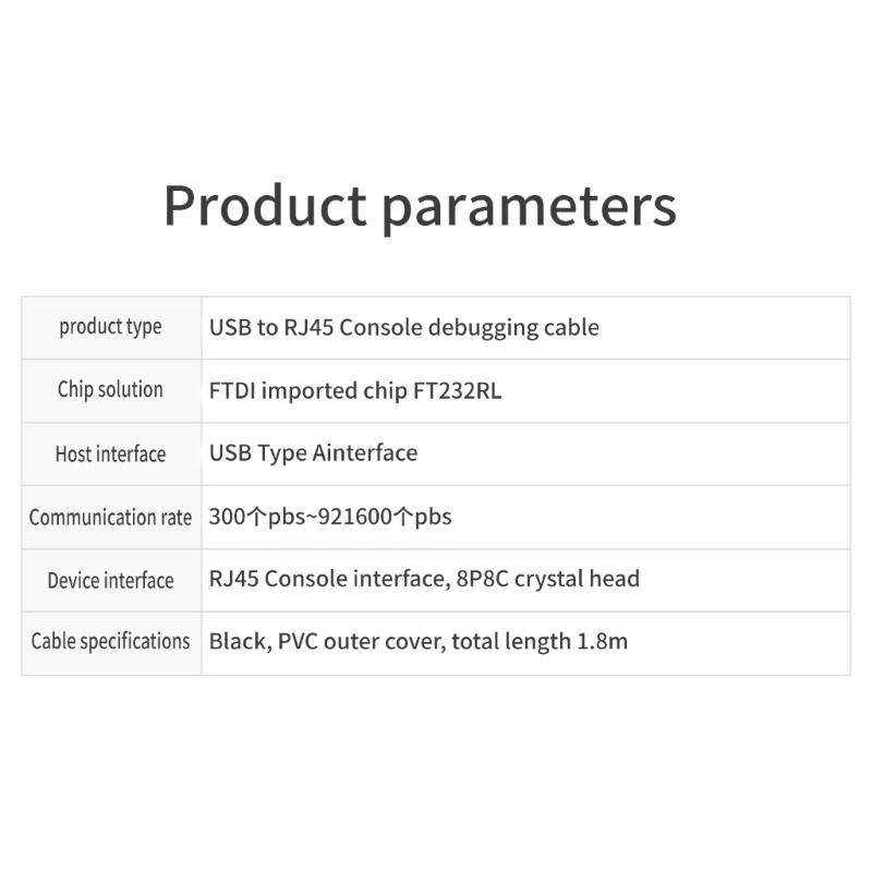 Professional USB to RJ45 Console Debugging Cable Fast and Stable Communication for Routers Switches Firewalls