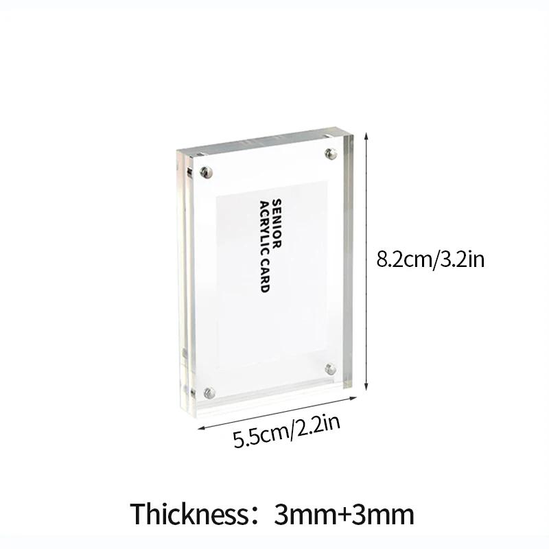 Transparent Acrylic Picture Photo Frame Magnetic Photocard Holder Kpop Idol CD Card Display Stand Desktop Ornament Decor  Gifts