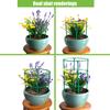 1Pc Climbing Vine Rack Plant Potted Support Frame Plastic Coated Steel Flower Vegetables Decorative Plant Trellis Bracket Tools