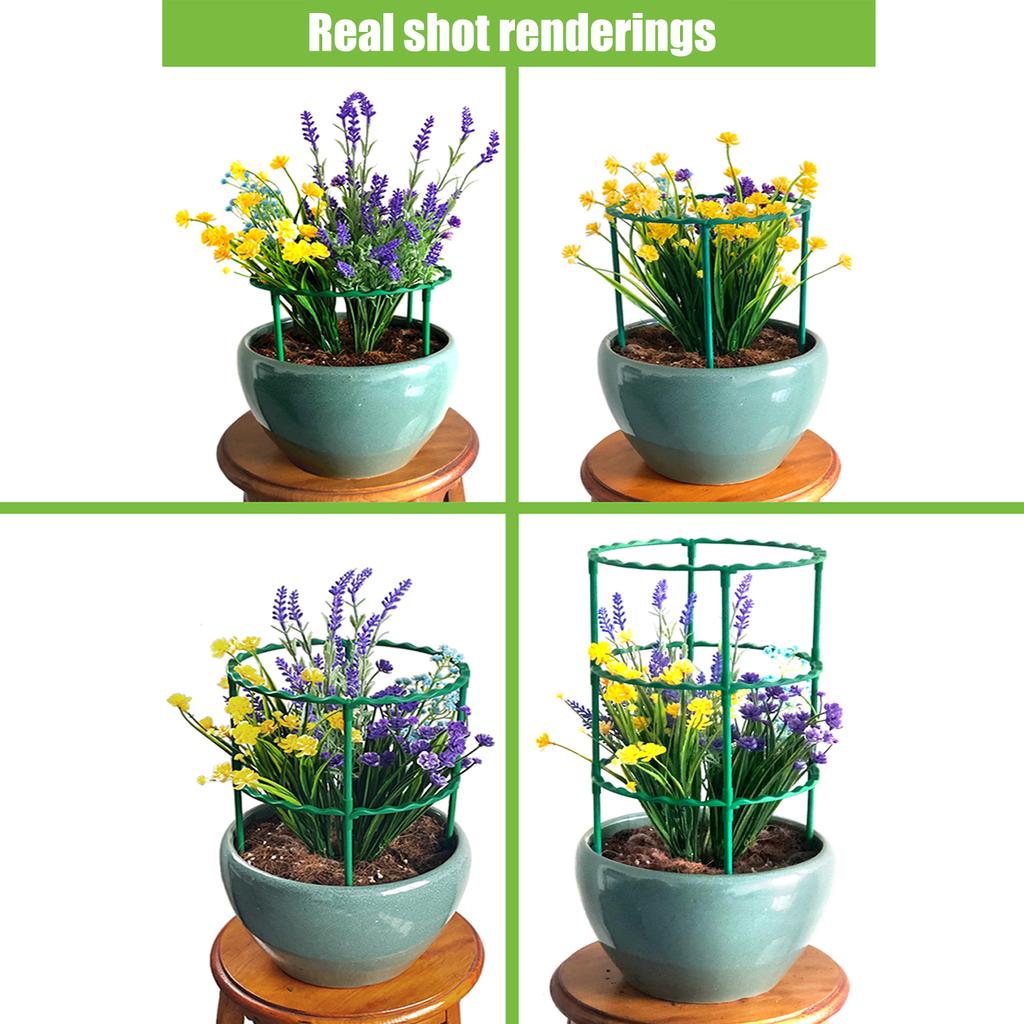 1Pc Climbing Vine Rack Plant Potted Support Frame Plastic Coated Steel Flower Vegetables Decorative Plant Trellis Bracket Tools