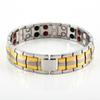 Stainless Steel Magnetic Double-Row Mens Bracelet Geometric Design Gift Office Professionals