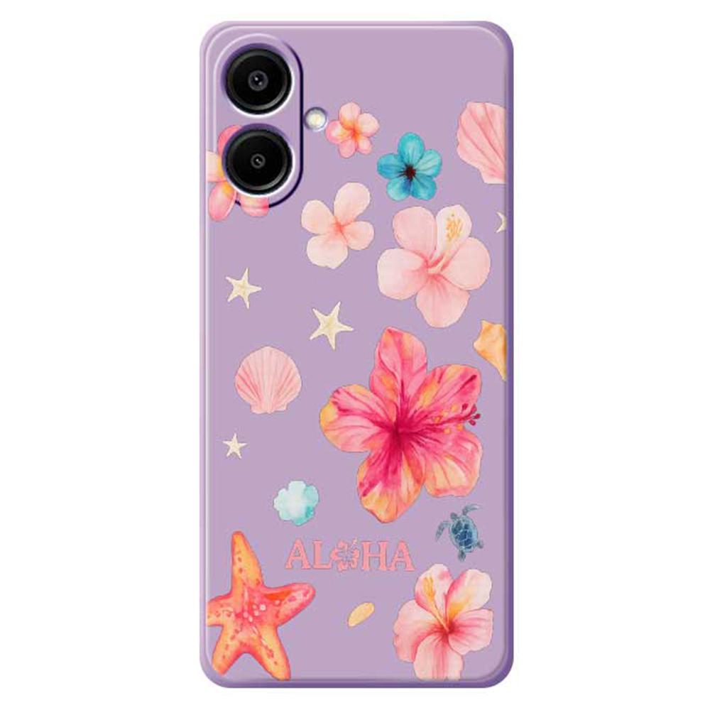 For Samsung Galaxy A07 4G Case Flower Pattern Printing Straight Edge TPU Phone Back Cover