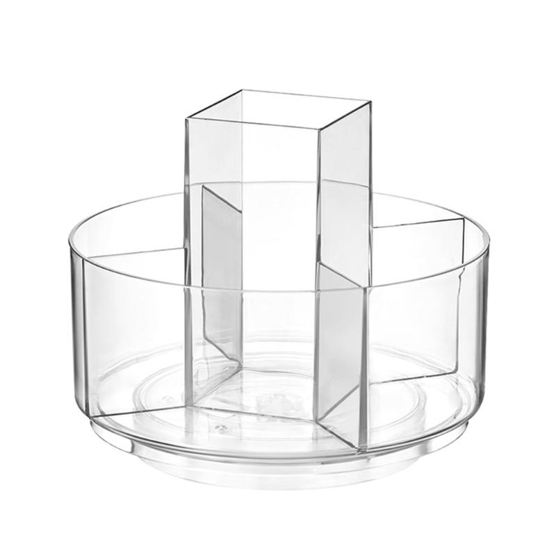 

Rotating Pen Holder, Desk Organisers Shelf with Compartments Pencil Organizers, Art Supply Storage Box for Home Office 1