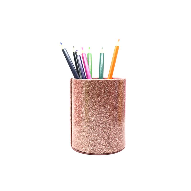Ready to Ship Hot Sale Pencil Holders for Magazines Journal Makeup Brush Organizer PU Leather Pen Holders
