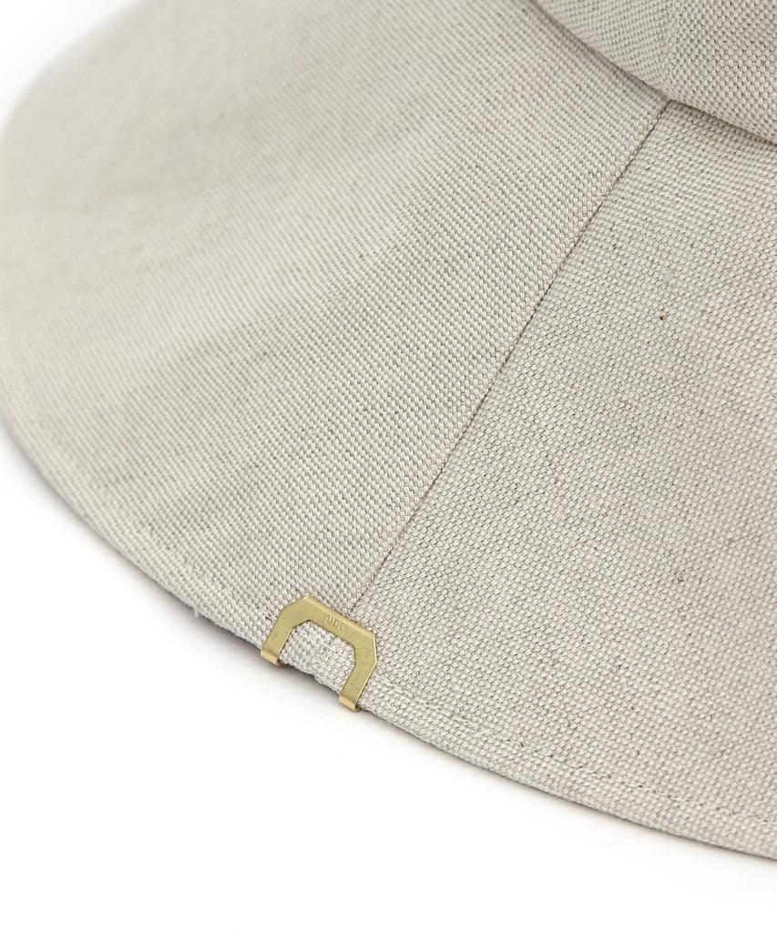 Eondeokeonteulolseutyudio Cotton Wide Bucket Hat Wide Bucket / Big Eye Linen / Sand Beige