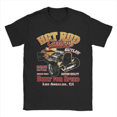 Hot Rod Tee Shirt for Men Women Printed T Shirts  100% Cotton Clothes