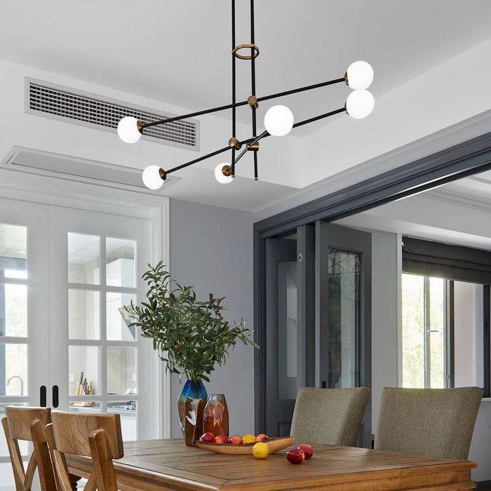 Modern Minimalist Multi-head LED Glass Ball Pendant Light for Bedroom, Dining, or Living Room