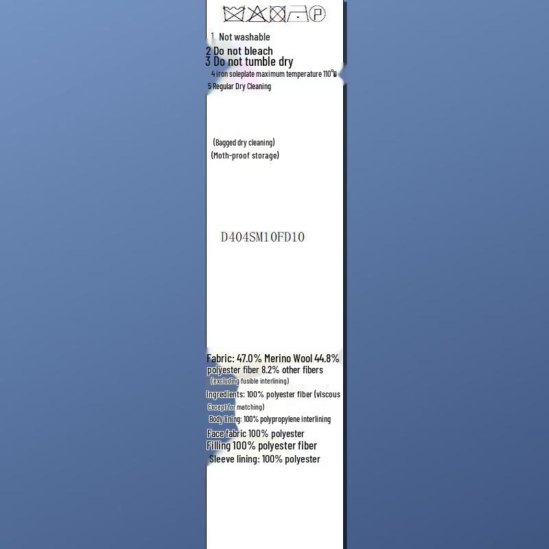 Sancai 2025 Winter Barn Style Wool Blend Padded Overcoat