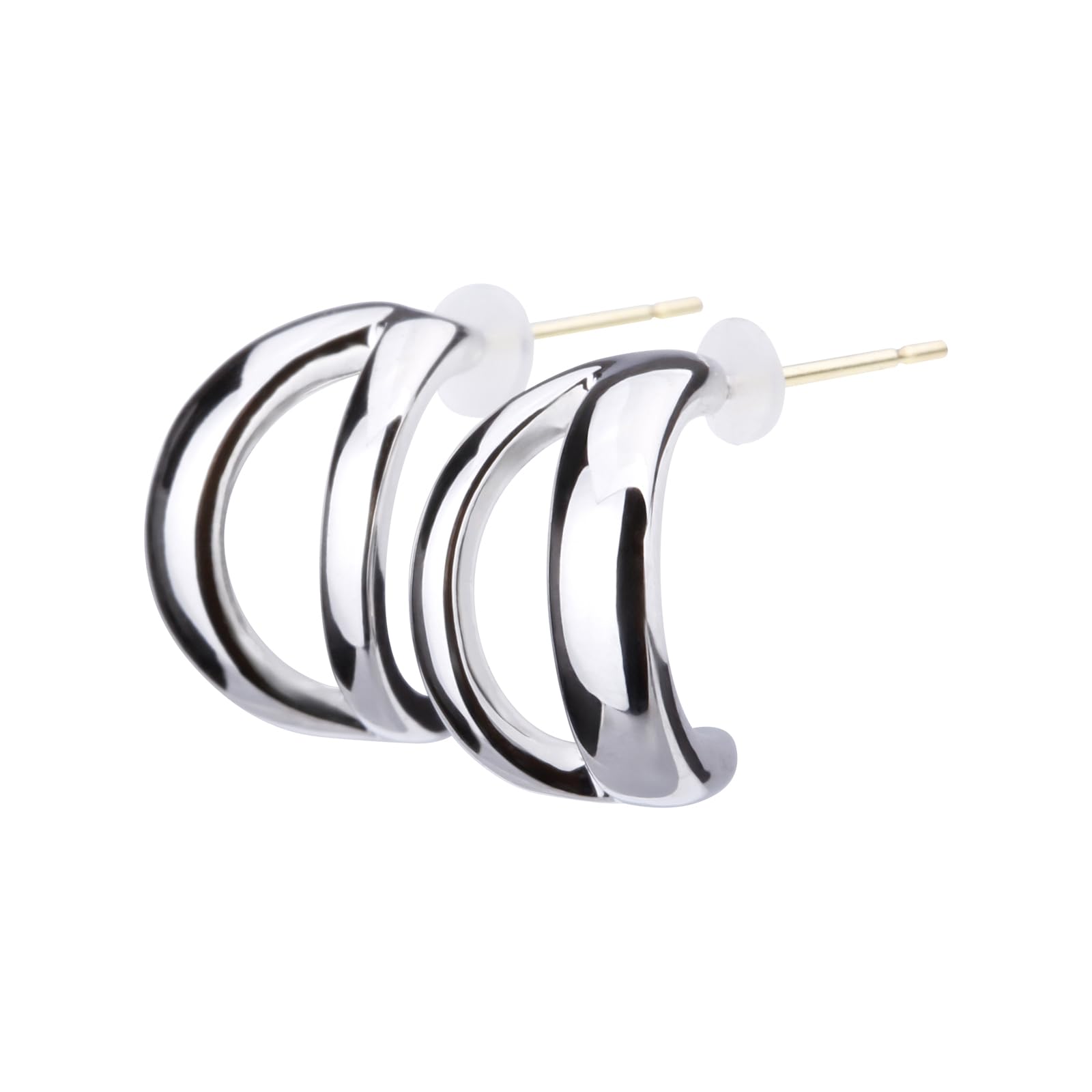 

LOKUMI Made in 18K K18 Craft Hoop 18K Gold Nickel Earrings, Japan, Gold, Post, K18, Hypoallergenic, Hoop, Series, Earrings, Women s, Simple, Small,