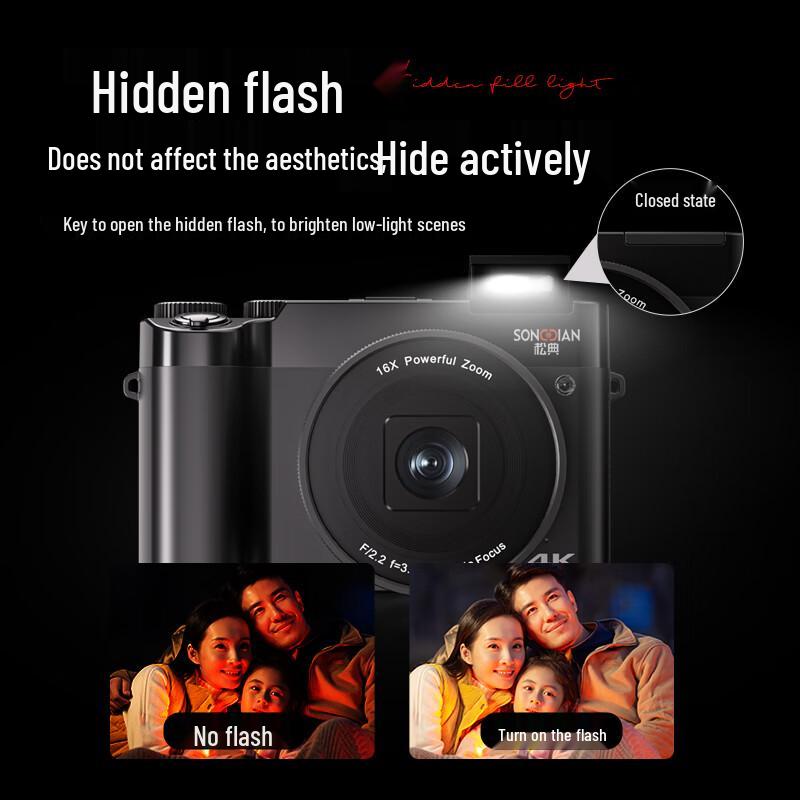 SONGDIAN DC218 64MP Front & Rear Dual Camera Digital Vlog Camera