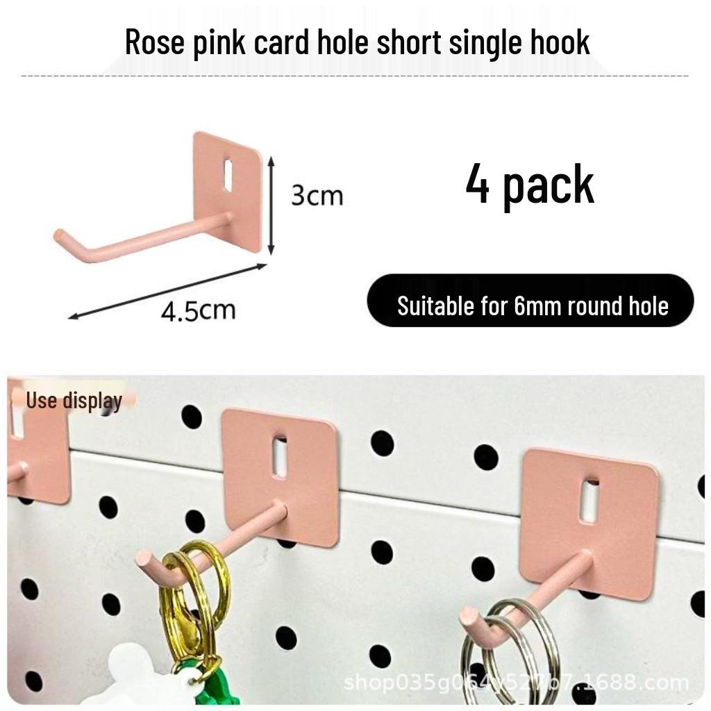 Pegboard Wall Organizer with Hooks - No-Drill Storage Rack for Entryway or Study Room.