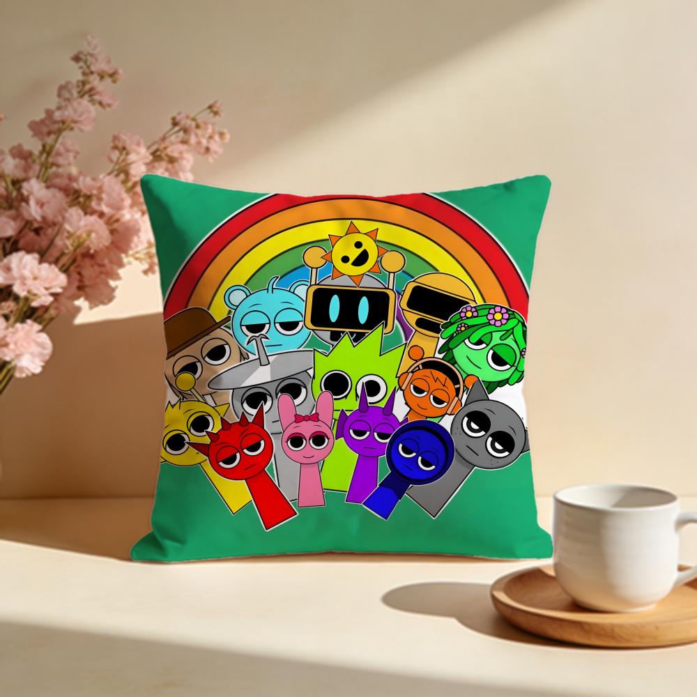 Fashion SSprunkiing Cushion Cover Stylish Washable Pillow Cover Ideal for Couch Bedroom Car Decoration