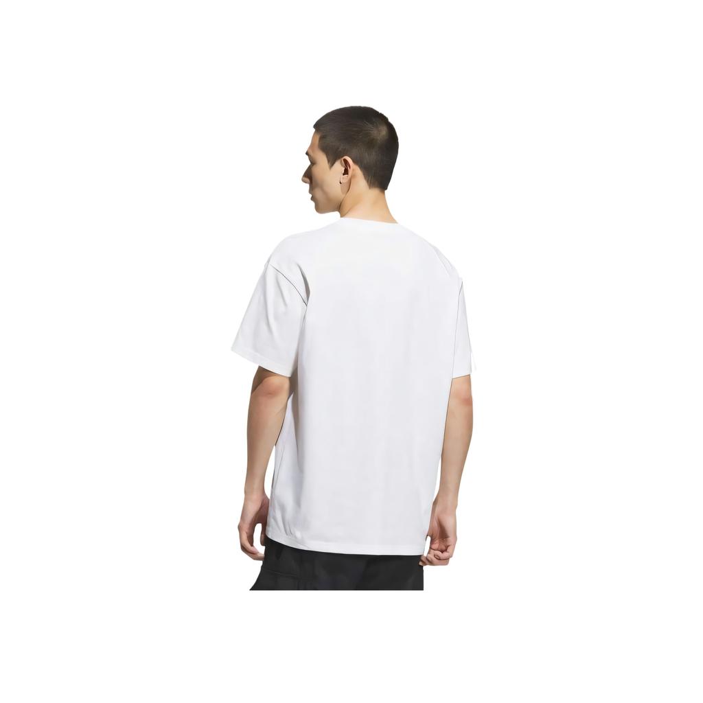 adidas Originals Shmoohaus Soft Fashion Versatile Comfortable Solid Color Short Sleeve T-Shirt Unisex Tops White KD4289