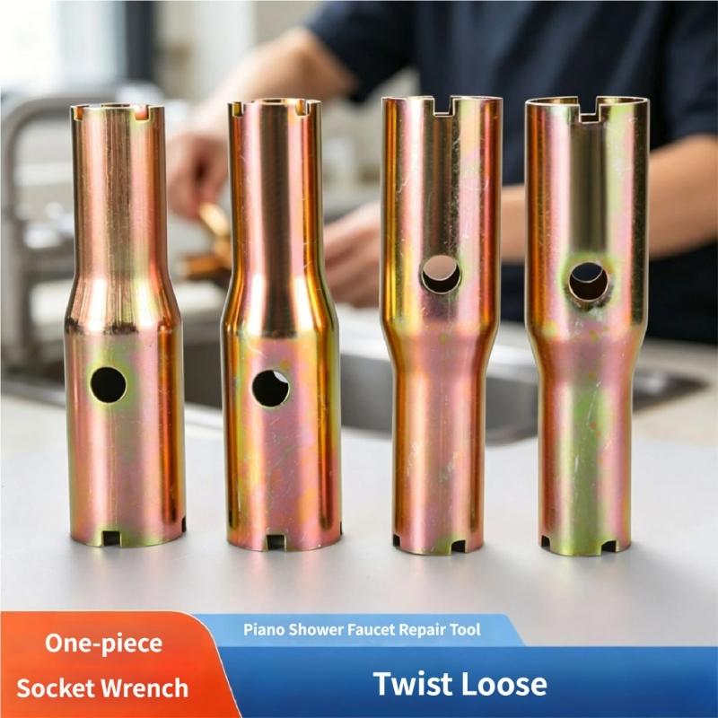 Carbon Steel Faucet Socket Wrenches Faucet Repair Tool for Nut and Bolt Removal with Nonslip Design and Ergonomic Handle