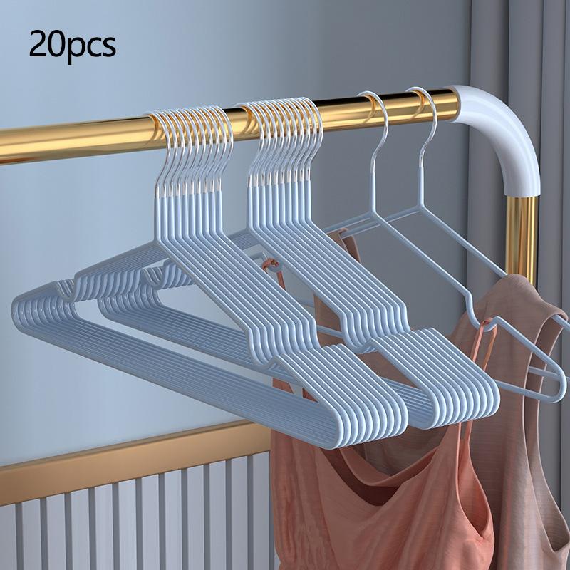 Non-Slip Coated Metal Suit Coat Hangers Heavy Duty Clothes Hangers Metal Shirt Jacket Hanger with Round Notches for Dress