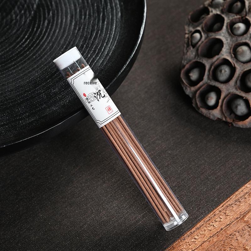 Long-lasting Lao Shan Sandalwood & Agarwood Incense Sticks with Burner - Ideal for Home, Bedside, or Gift Use
