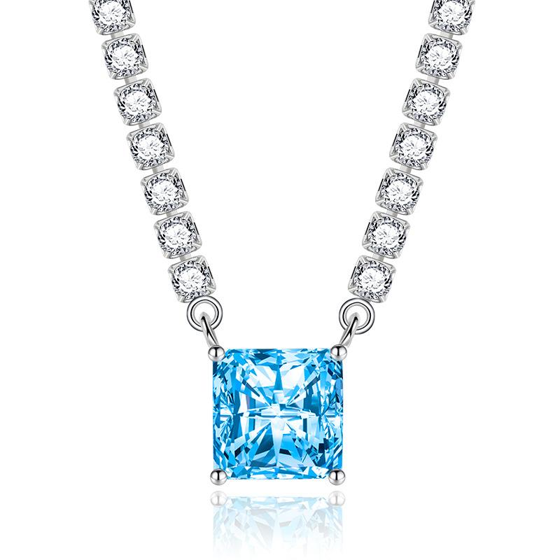 Sace Gems Clássico luxo zircão feminino pingente colar jóias casamento promessa festa presente