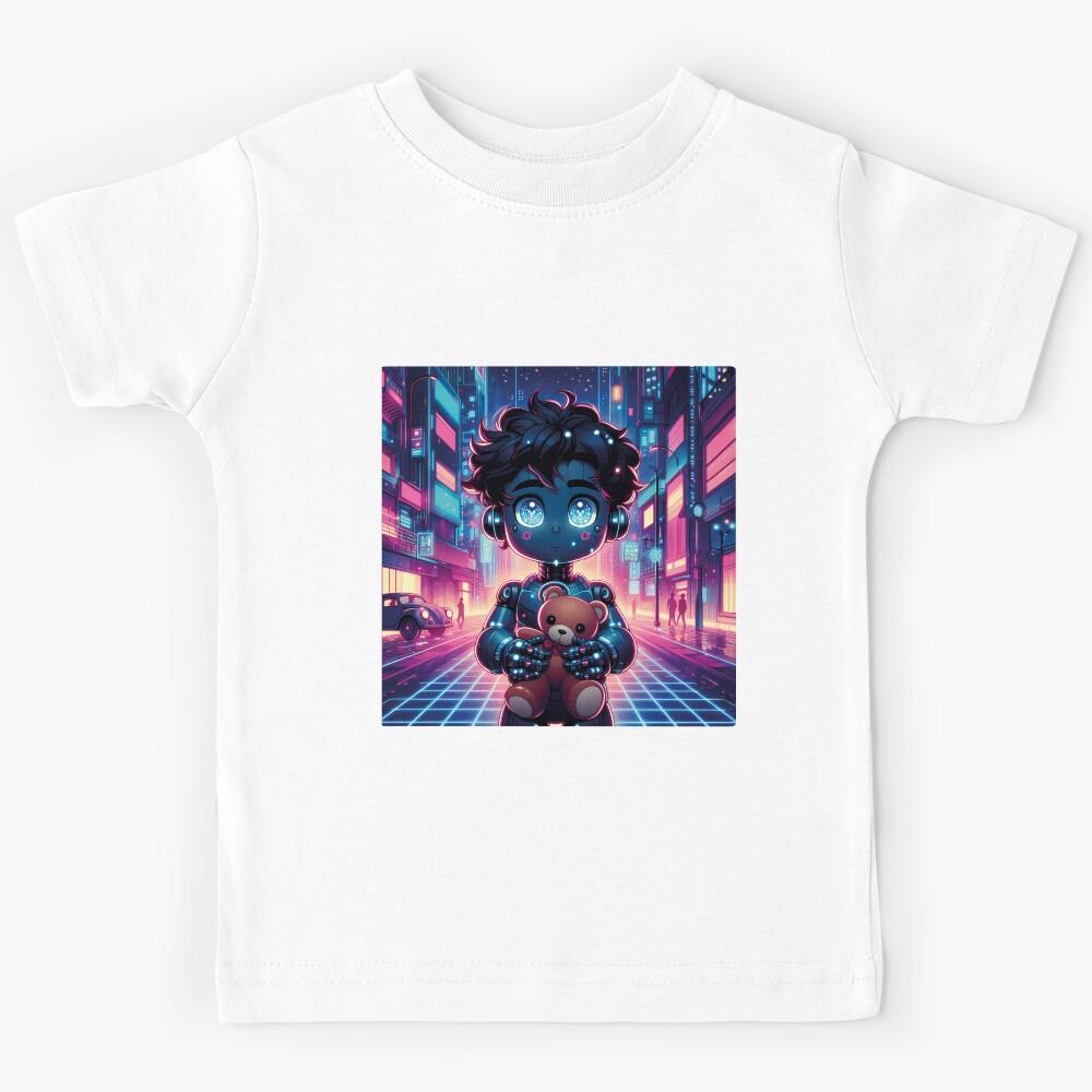 CYBERPUNK: ROBOT BOY AND TEDDY Kids T-Shirt 110