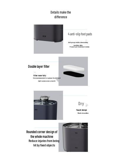 Pet Smart 2L Automatická fontána na vodu pro kočky a psy