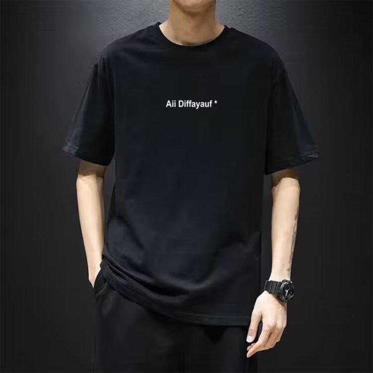 Summer men's short-sleeved T-shirt trend Slim round neck body shirt men's clothing on clothes