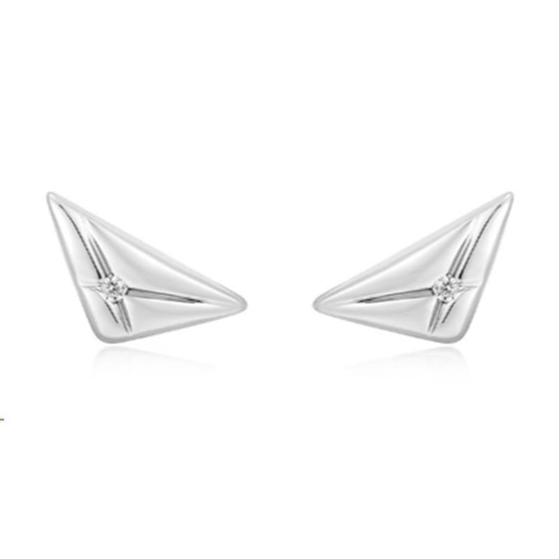 

ANIA HAIE Triangle Kiss 925 Silver Stud Earrings E059-05H single type