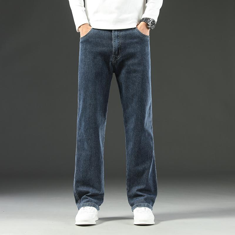 Y2K Autumn and Winter Baggy Jeans Men's Autumn and Winter Loose Straight Wide-leg Business Trousers Mens Clothing