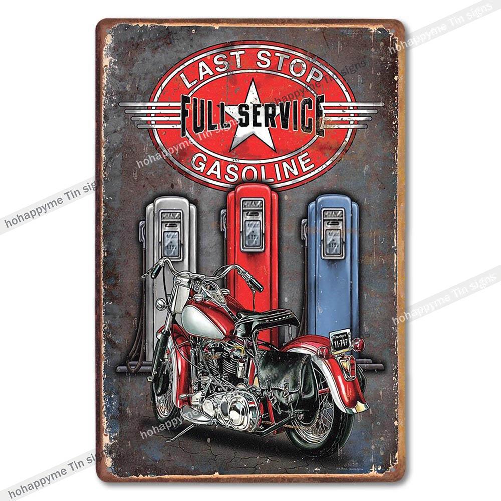 Garage Metal Tin Sign Wall Art Plaque Retro Vintage Auto Repair Shop Decor Man Cave Mechanic Tire Service Bar Pub Decoration