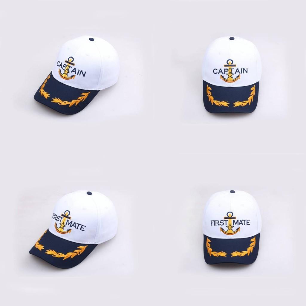 Letter Navy Embroidered Captain Baseball Cap Summer Outdoor Travel Sports Hat