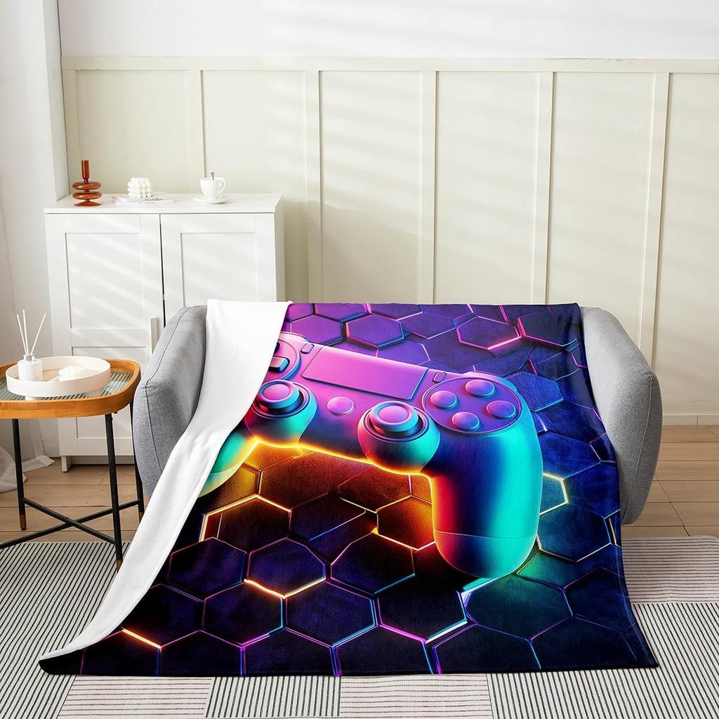 Manfei Sport-Themen-Kuscheldecke Perfekt für Bett, Couch oder Sofa Weiches, atmungsaktives Flanell mit Basketball-Design x Zoll Id