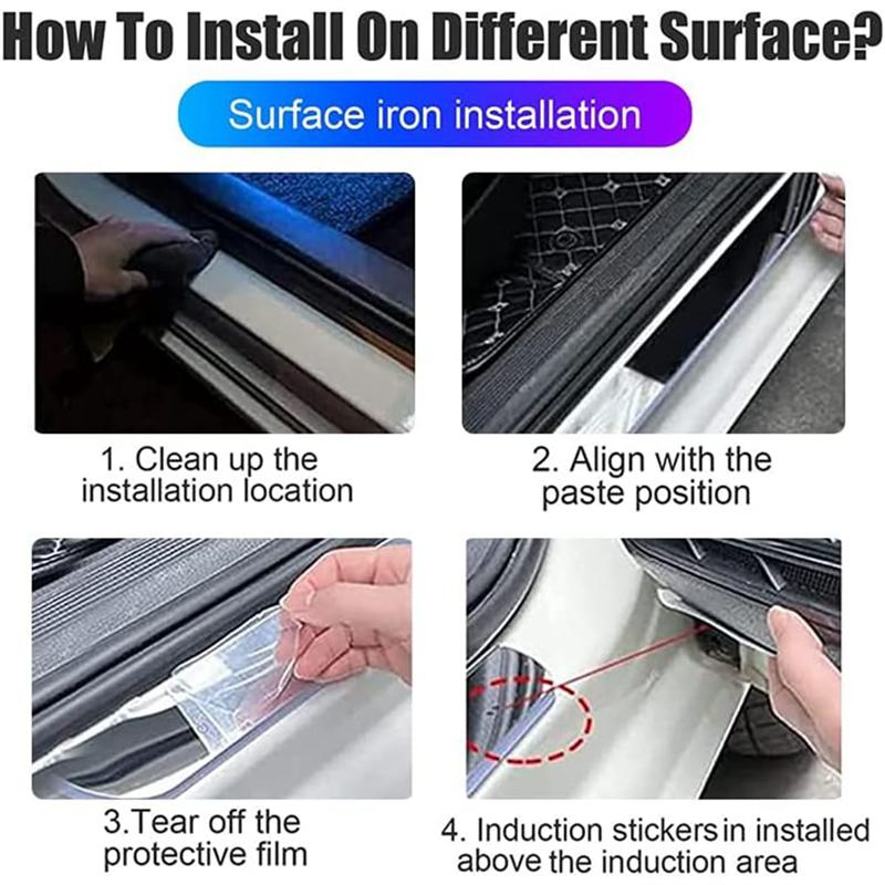 Car LED Door Pedal Light Car LED Door Sill Light Car Automatic Sensor Wireless Door Light Car Atmosphere Light Front Photo Color front