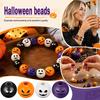 Halloween Wooden Beads with Face Print for DIY Jewelry Making and Supplies