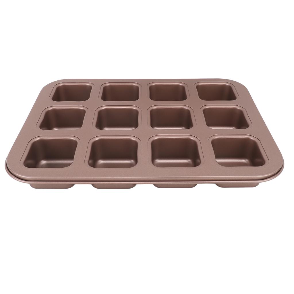 12 Grids Divided Brownie Pan Carbon Steel Easy To Clean Rectangular Baking Mold Pan for Toast Bread Cake