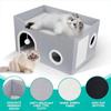 Double-Layer All-Season Enclosed Cat Bed - Warm Winter Sleeping House