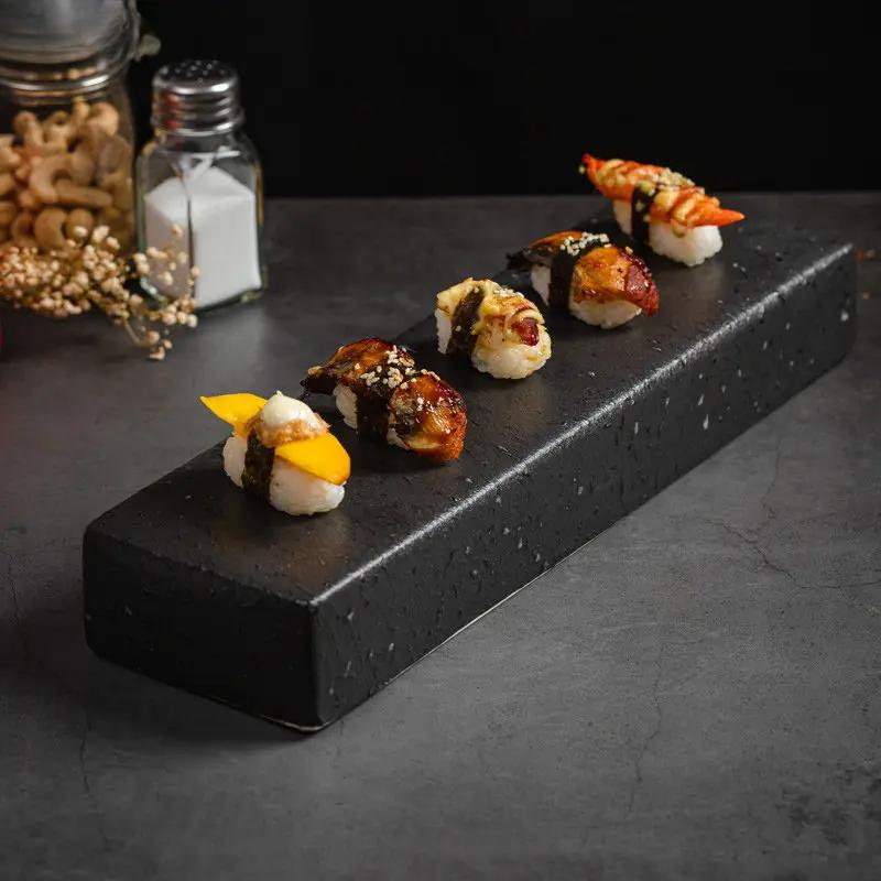 Ceramic Dinner Plate Restaurant Creative Sushi Plate Dessert Plate Snack Plates Dim Sum Plates Household Solid Color Tableware