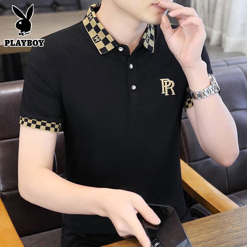 

PLAYBOY Men s Premium Short Sleeve Polo Shirt L