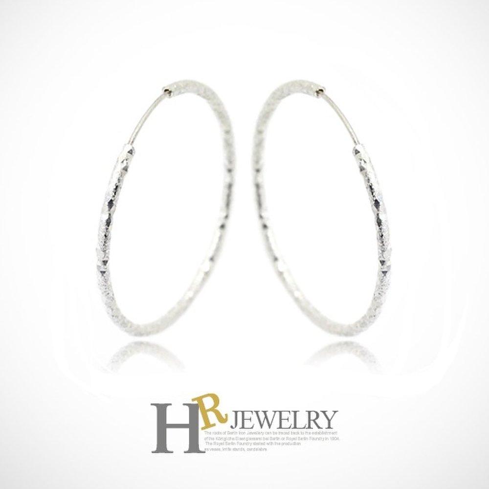 

(92.5% genuine silver) Pretty (Hr) silver pipe earrings (3 cm)