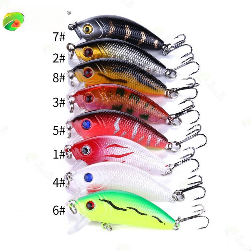 Bassangelköder Minnow5CM3.6GOberflächensystem10Hakenanzahl0.3-0.9MTief tauchender Mini-Hartköder