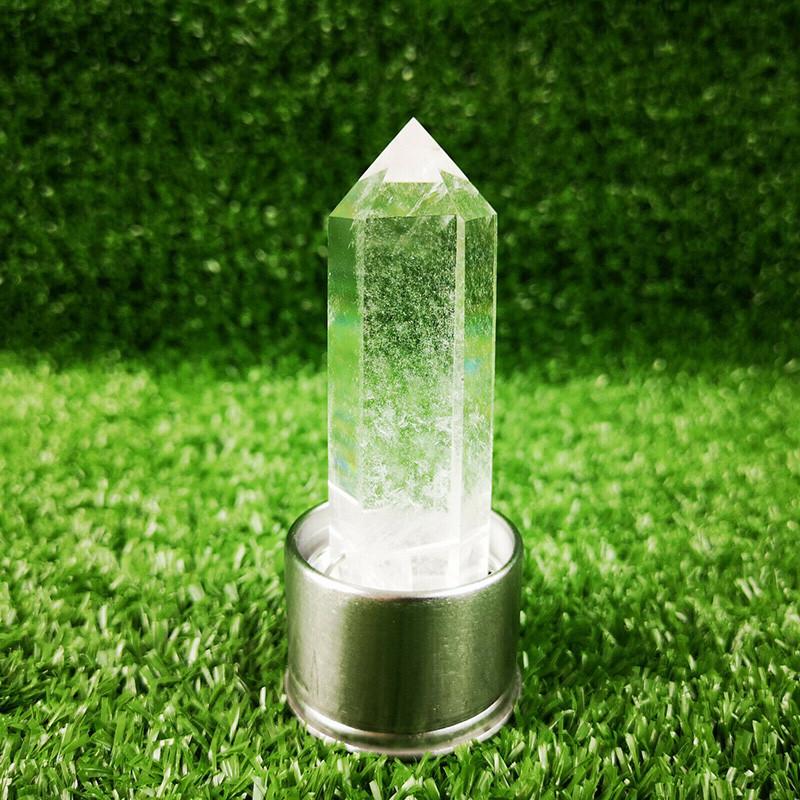 Elixir Crystal Quartz Water Bottle Natural Obelisk Point Wand Reiki Rock Healing